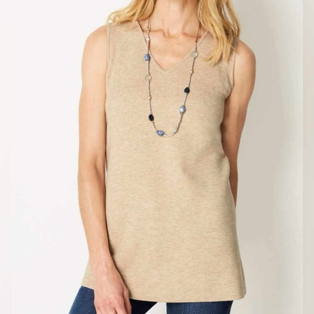J. Jill Elegant Beige Tank Top